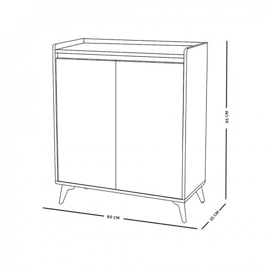 دولاب عصري متعدد الاستخدام خشبي 80 سم دولاب عصري متعدد الاستخدام خشبي 80 سم
