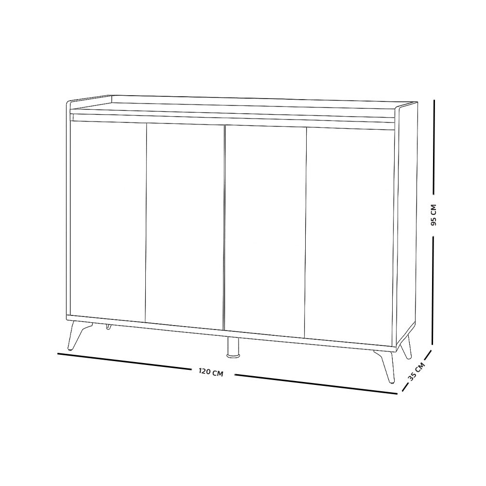 دولاب عصري متعدد الاستخدام خشبي 120 سم دولاب عصري متعدد الاستخدام خشبي 120 سم