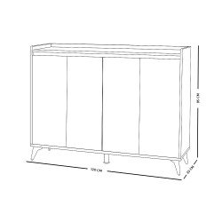 دولاب عصري متعدد الاستخدام خشبي 120 سم دولاب عصري متعدد الاستخدام خشبي 120 سم