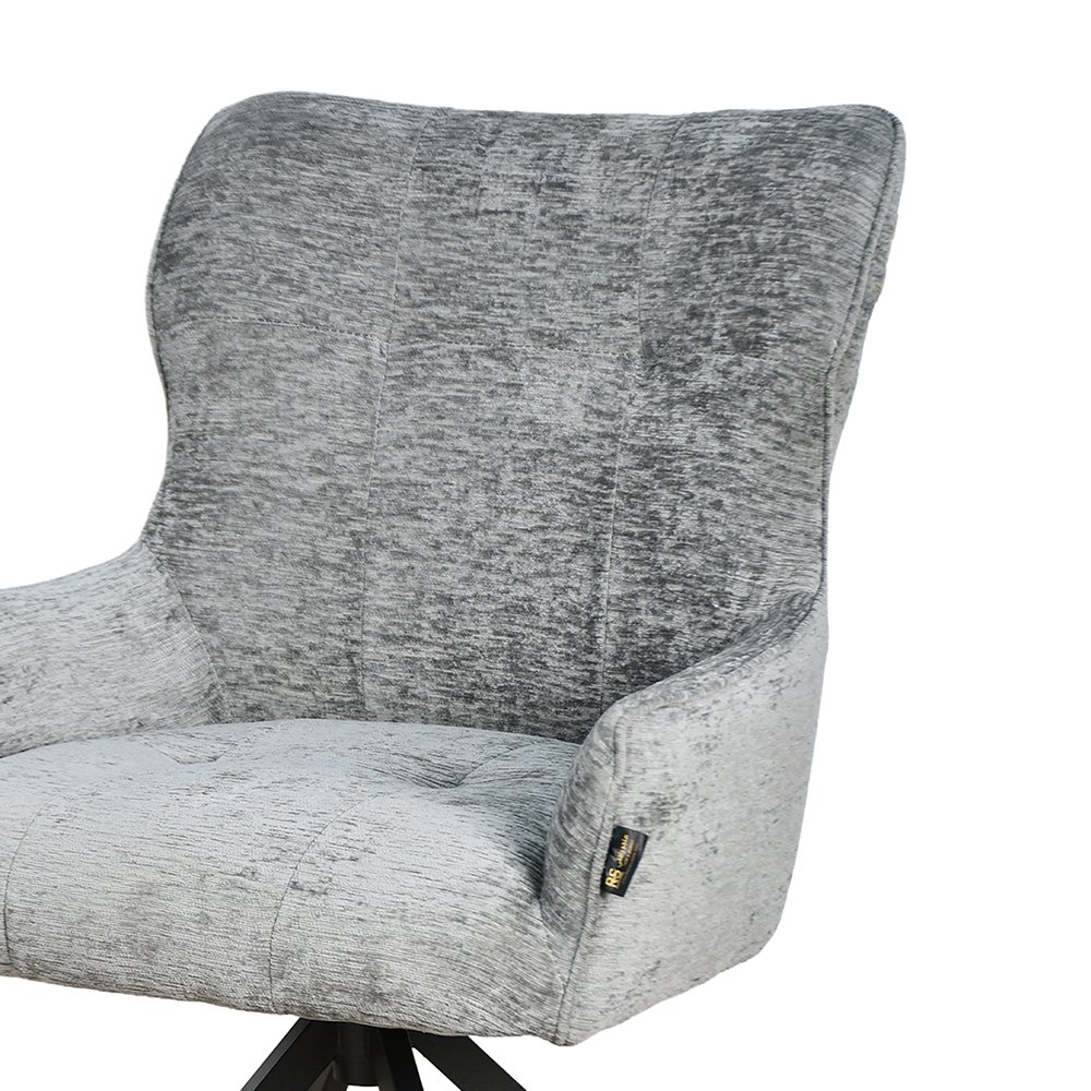 كرسي مفرد قماشي بقاعدة معدنية رمادي غامق كرسي مفرد قماشي بقاعدة معدنية رمادي غامق