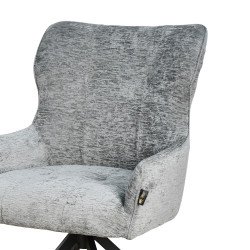 كرسي مفرد قماشي بقاعدة معدنية رمادي غامق كرسي مفرد قماشي بقاعدة معدنية رمادي غامق