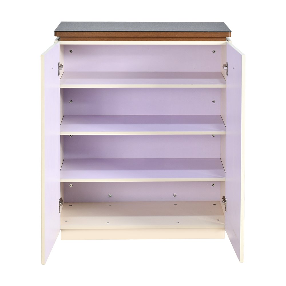 دولاب متعدد الاستخدام خشب بسطح زجاج 80 سم