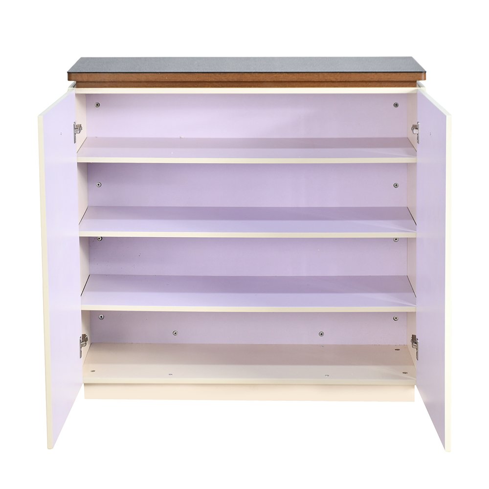 دولاب متعدد الاستخدام خشب بسطح زجاج 100  سم