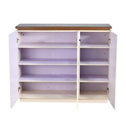 دولاب متعدد الاستخدام خشب بسطح زجاج 120 سم