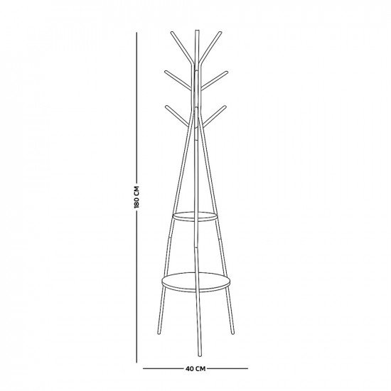 علاقة ملابس معدن برفوف خشبية مودرن