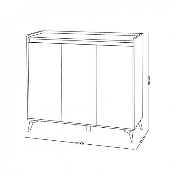 دولاب عصري متعدد الاستخدام خشبي 100 سم دولاب عصري متعدد الاستخدام خشبي 100 سم