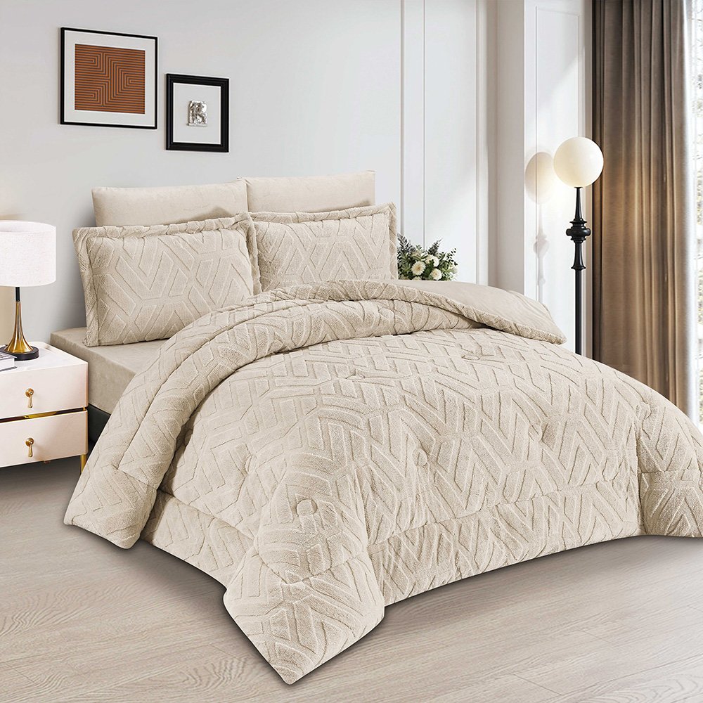 مفرش شتوي مخمل 4 قطع نفر مفرش شتوي مخمل 4 قطع نفر