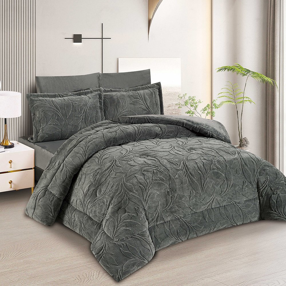 مفرش شتوي مخمل 6 قطع نفرين