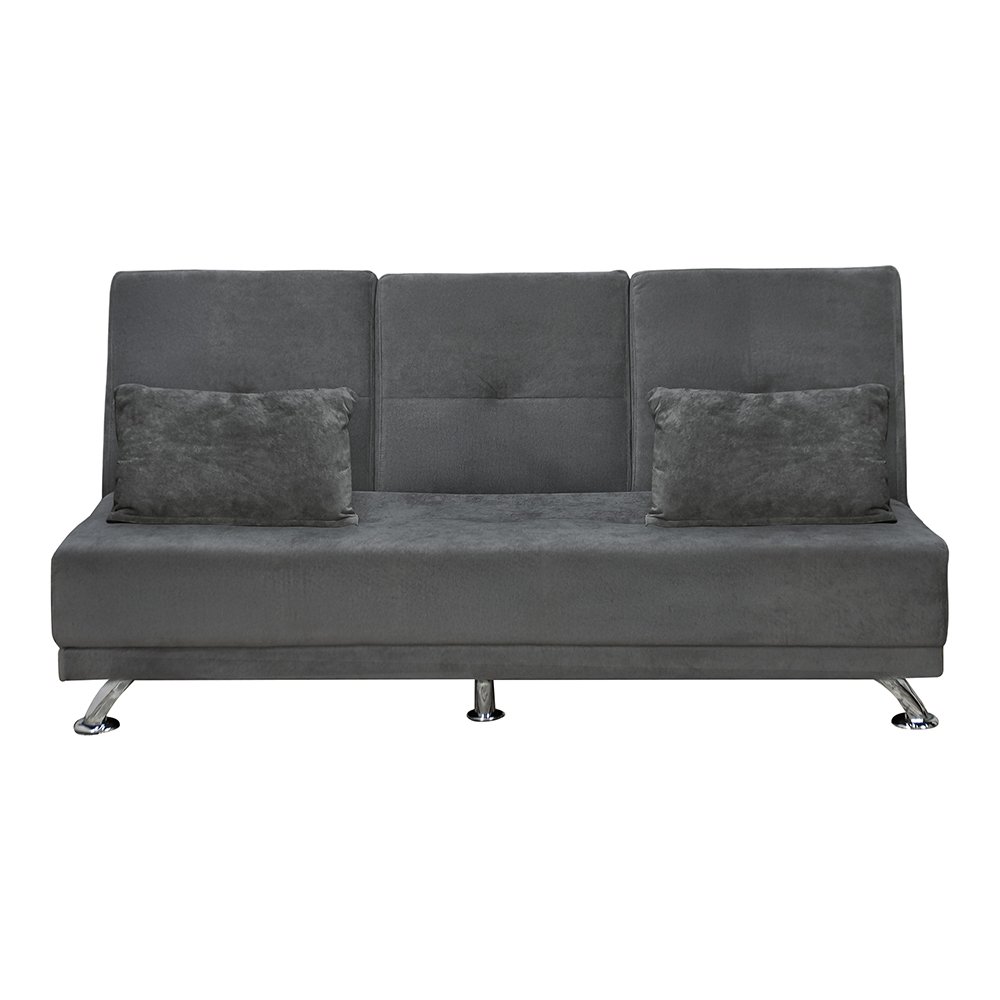 كنبة قابلة للتعديل إلى سرير بطاولة مدمجة - رمادي غامق