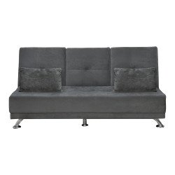 كنبة قابلة للتعديل إلى سرير بطاولة مدمجة - رمادي غامق