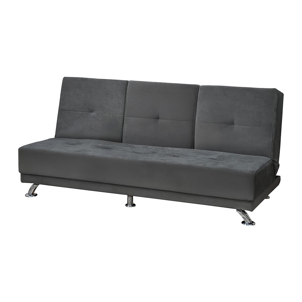 كنبة قابلة للتعديل إلى سرير بطاولة مدمجة - رمادي غامق