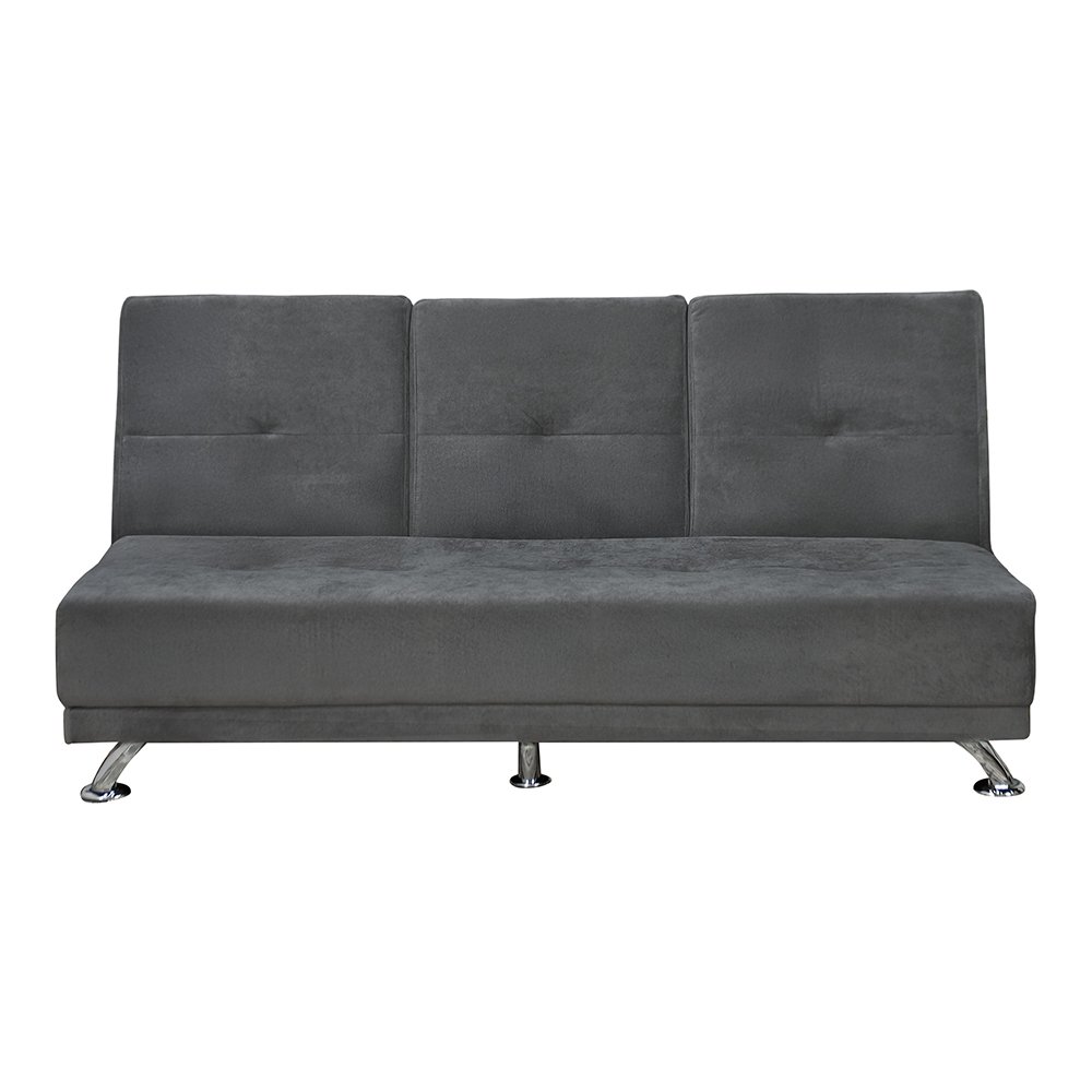 كنبة قابلة للتعديل إلى سرير بطاولة مدمجة - رمادي غامق