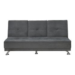 كنبة قابلة للتعديل إلى سرير بطاولة مدمجة - رمادي غامق