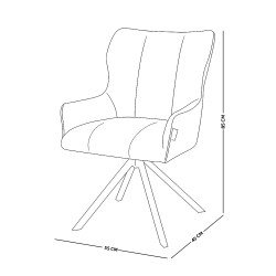 كرسي مفرد قماشي بقاعدة معدنية رمادي غامق كرسي مفرد قماشي بقاعدة معدنية رمادي غامق
