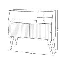 وحدة كوفي مودرن مع أدراج بأبواب زجاجية بني وحدة كوفي مودرن مع أدراج بأبواب زجاجية بني