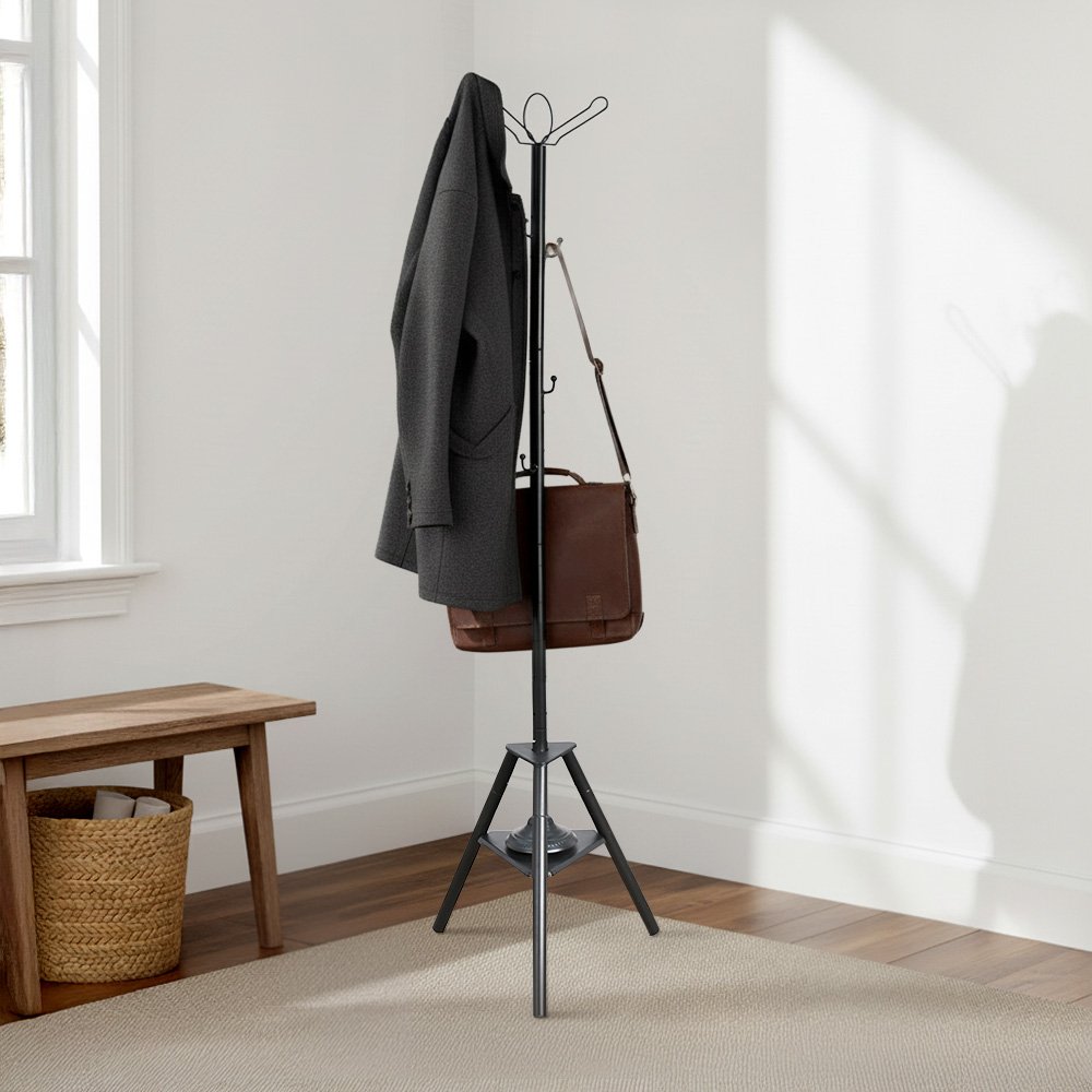 علاقة ملابس معدنية أسود 180 سم 