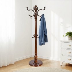 علاقة ملابس خشبية بني 180 سم علاقة ملابس خشبية بني 180 سم