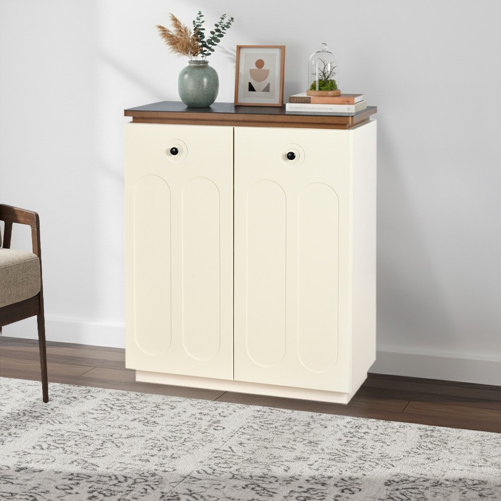 دولاب متعدد الاستخدام خشب بسطح زجاج 80 سم