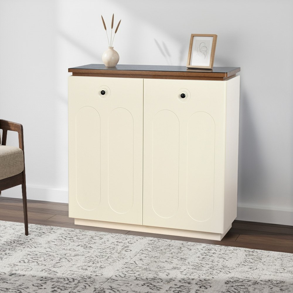 دولاب متعدد الاستخدام خشب بسطح زجاج 100  سم