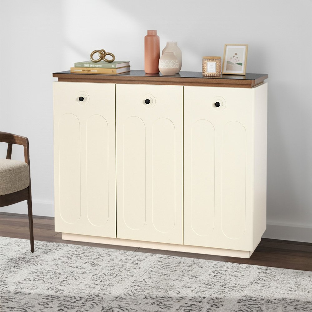 دولاب متعدد الاستخدام خشب بسطح زجاج 120 سم