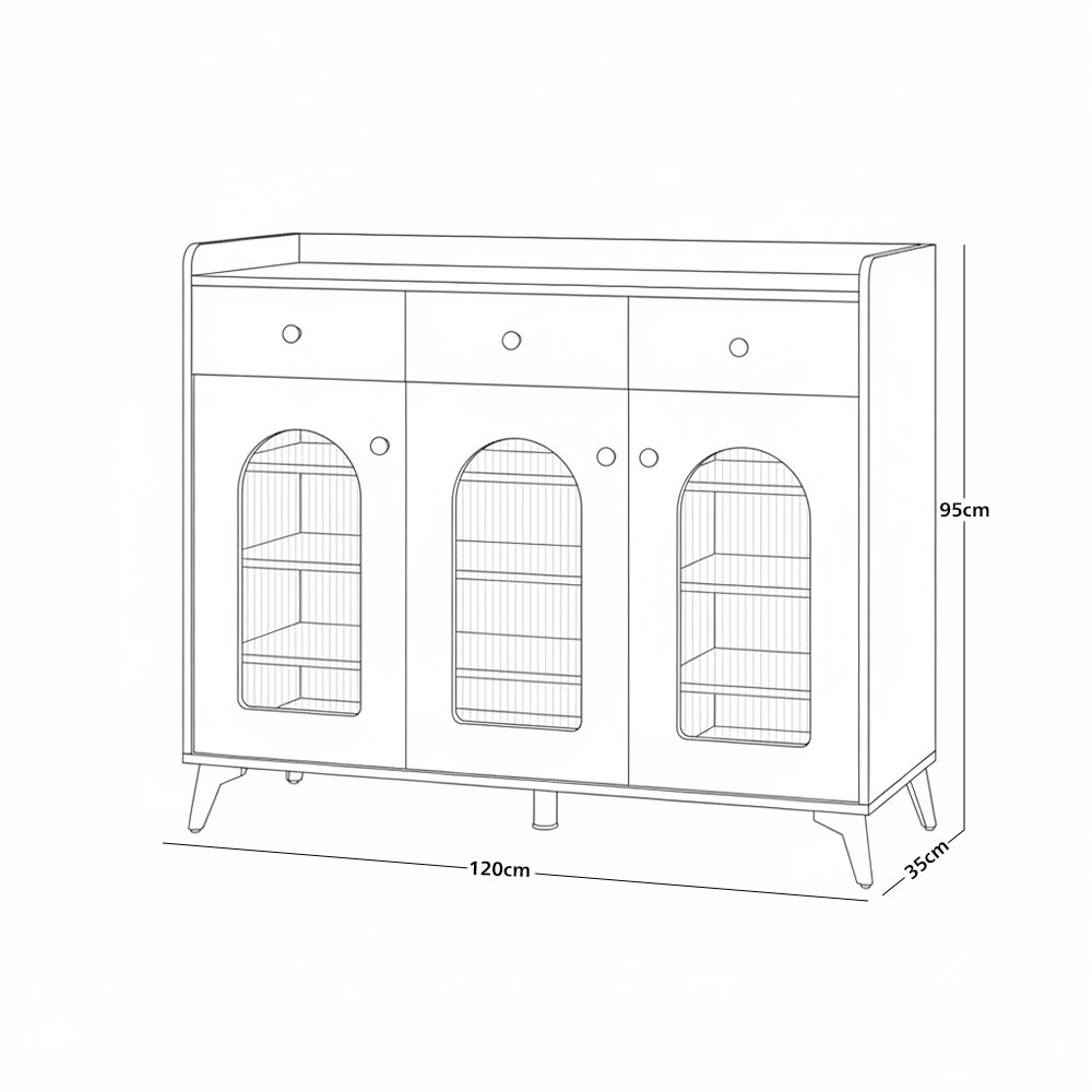دولاب بوفيه خشب بأبواب زجاجية 120 سم دولاب بوفيه خشب بأبواب زجاجية 120 سم