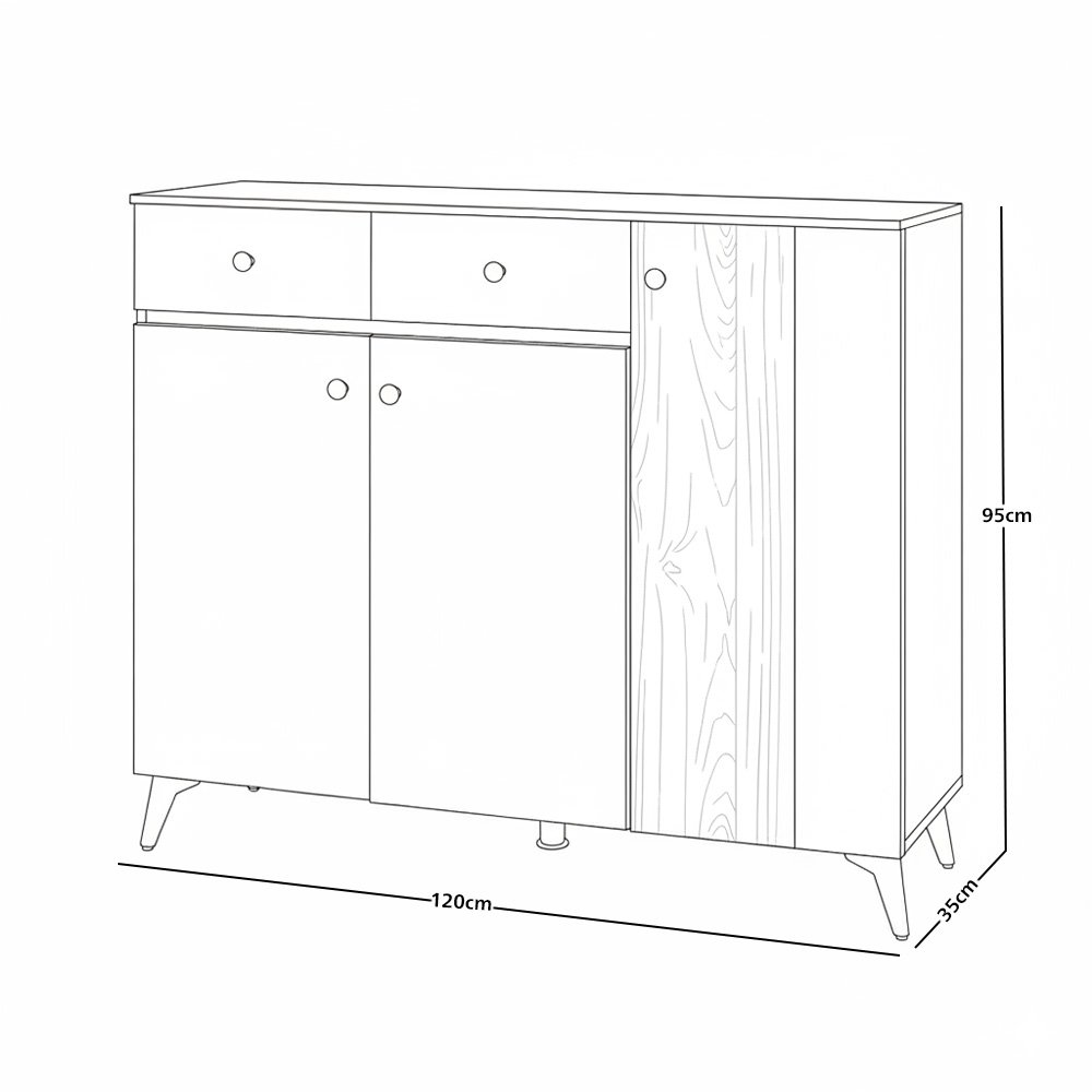 دولاب متعدد الاستخدام سطح سيراميك 120 سم