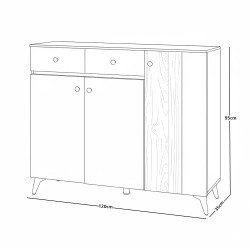 دولاب متعدد الاستخدام سطح سيراميك 120 سم