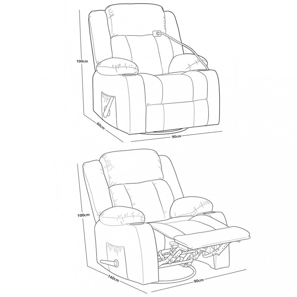 كرسي استرخاء هزاز دوار بحامل جوال رمادي فاتح كرسي استرخاء هزاز دوار بحامل جوال رمادي فاتح