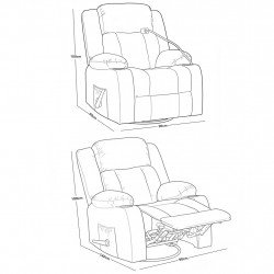 كرسي استرخاء هزاز دوار بحامل جوال رمادي فاتح كرسي استرخاء هزاز دوار بحامل جوال رمادي فاتح