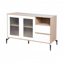 دولاب بوفية صالة خشبي بأرجل معدنية 120 سم دولاب بوفية صالة خشبي بأرجل معدنية 120 سم