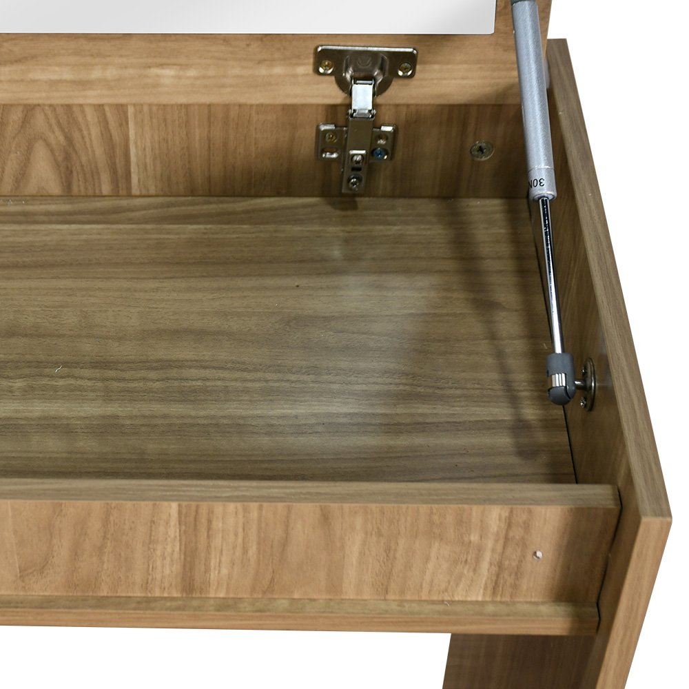 طاولة زينة مودرن خشبية مع مرآة ومقعد متحرك طاولة زينة مودرن خشبية مع مرآة ومقعد متحرك