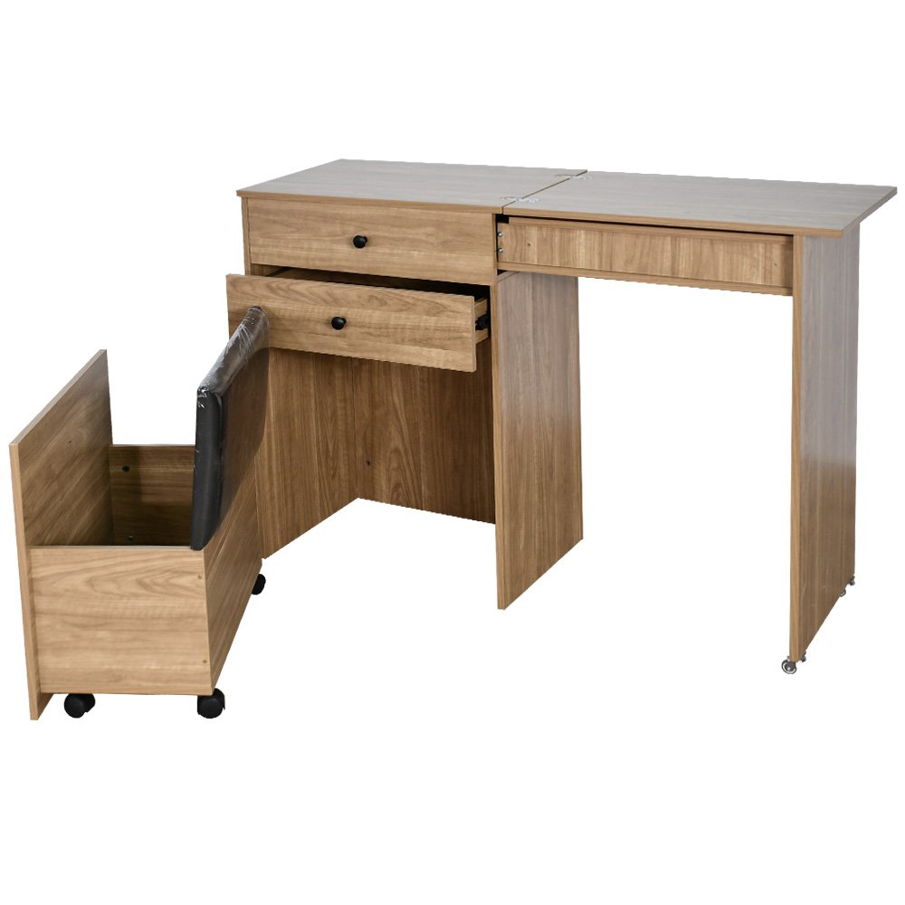 طاولة زينة مودرن خشبية مع مرآة ومقعد متحرك طاولة زينة مودرن خشبية مع مرآة ومقعد متحرك