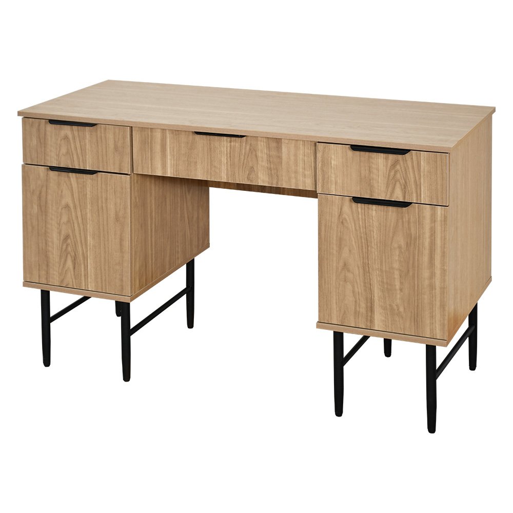 طاولة زينة مودرن خشب بقاعدة معدنية طاولة زينة مودرن خشب بقاعدة معدنية