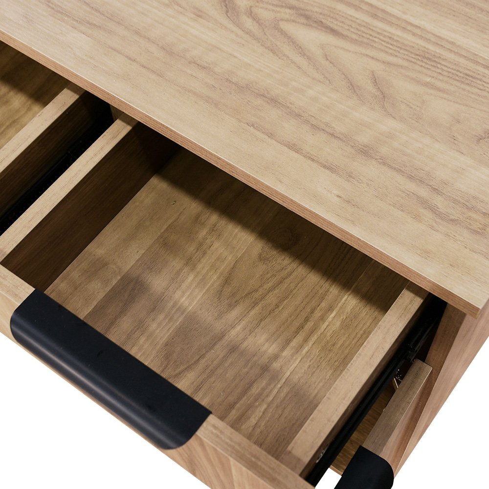 طاولة زينة مودرن خشب بقاعدة معدنية طاولة زينة مودرن خشب بقاعدة معدنية