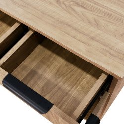 طاولة زينة مودرن خشب بقاعدة معدنية طاولة زينة مودرن خشب بقاعدة معدنية