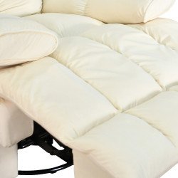 كرسي استرخاء فخم هزاز دوار بحامل جوال أوف وايت كرسي استرخاء فخم هزاز دوار بحامل جوال أوف وايت