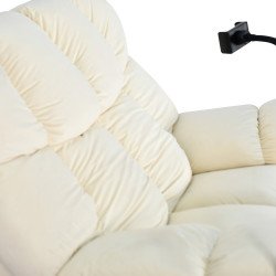 كرسي استرخاء فخم هزاز دوار بحامل جوال أوف وايت كرسي استرخاء فخم هزاز دوار بحامل جوال أوف وايت