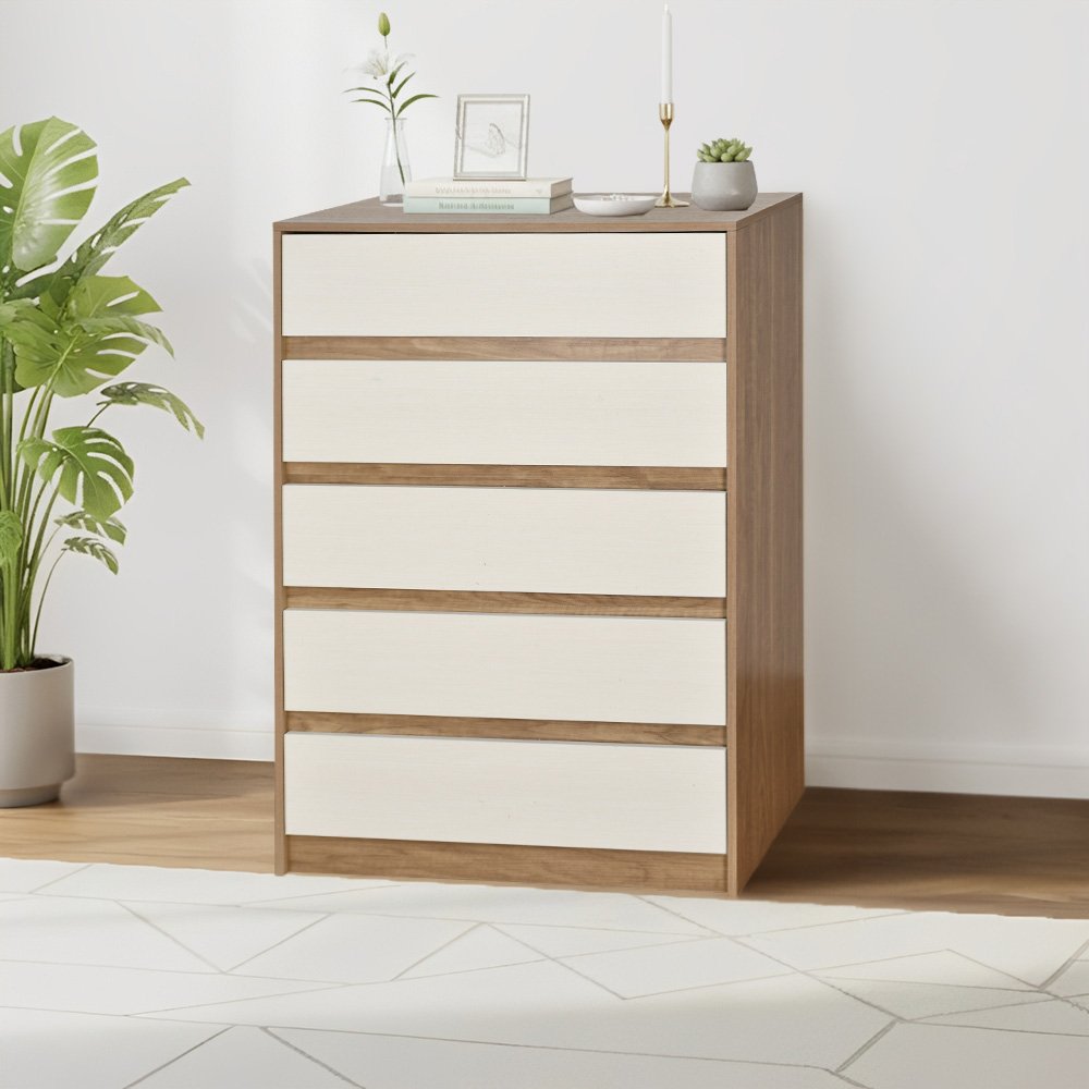 خزانة بـ 5 أدراج خشبية 110×80 سم