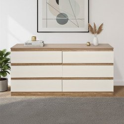 خزانة مودرن 6 أدراج خشبية 160×75 سم خزانة مودرن 6 أدراج خشبية 160×75 سم