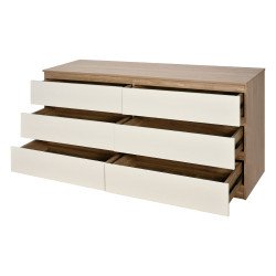 خزانة مودرن 6 أدراج خشبية 160×75 سم خزانة مودرن 6 أدراج خشبية 160×75 سم