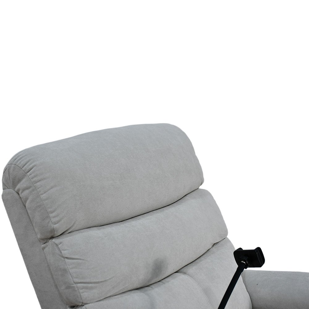 كرسي استرخاء هزاز دوار قماشي بحامل جوال رمادي كرسي استرخاء هزاز دوار قماشي بحامل جوال رمادي