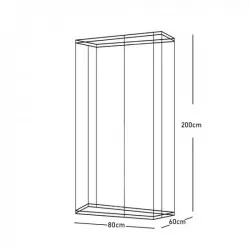 دولاب ملابس خشبي 2 باب 80*200 سم دولاب ملابس خشبي 2 باب 80*200 سم