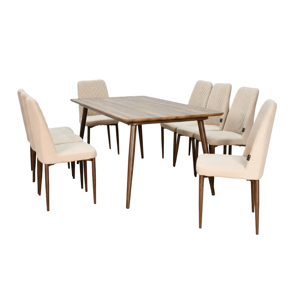 طاولة طعام خشبية 8 كراسي بيج طاولة طعام خشبية 8 كراسي بيج