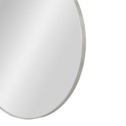 مرآة ديكور حائط دائرية بإطار فضي 100×100سم