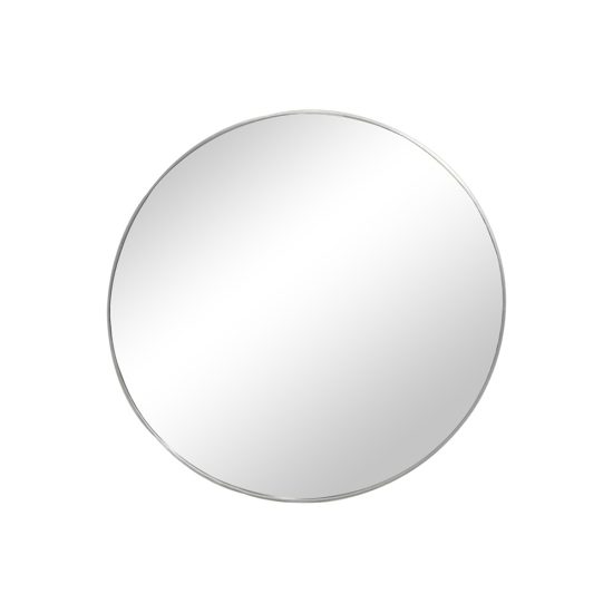 مرآة ديكور حائط دائرية بإطار فضي 100×100سم مرآة ديكور حائط دائرية بإطار فضي 100×100سم