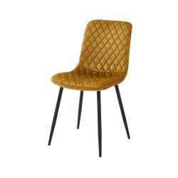 كرسي طاولة طعام مفرد بأرجل معدنية كرسي طاولة طعام مفرد بأرجل معدنية