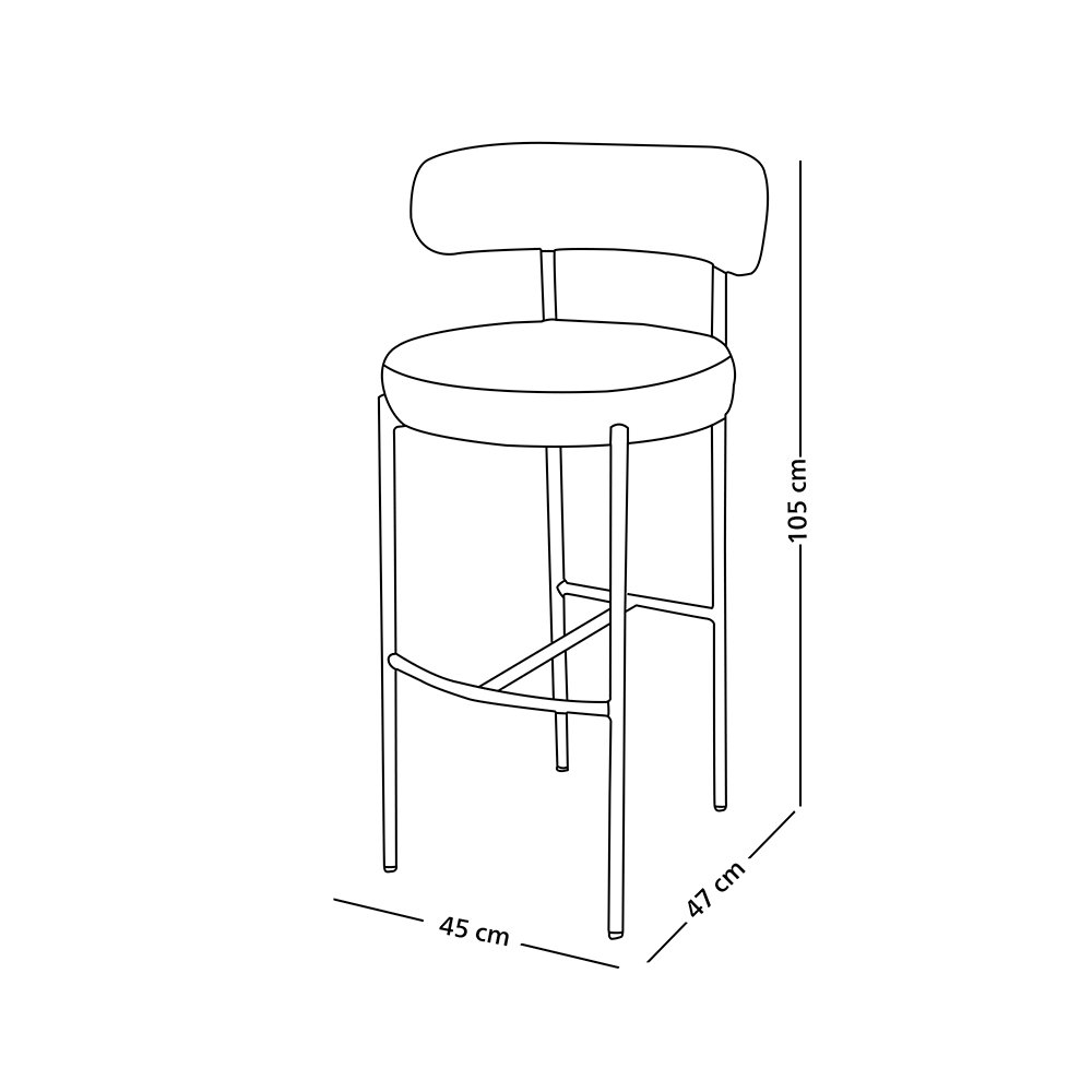 كرسي بار جملي 105 سم