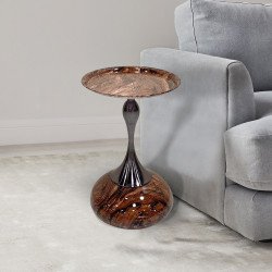 طاولة كنب بني استيل