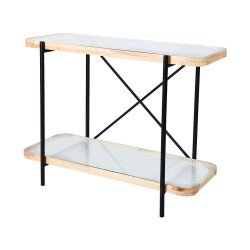 مدخل استقبال من الزجاج والخشب والمعدن 80*120 سم مدخل استقبال من الزجاج والخشب والمعدن 80*120 سم