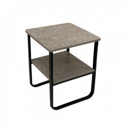 طاولة خدمة مفردة من الخشب والمعدن لون خشبي داكن